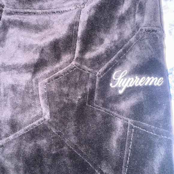 Supreme patchwork velour Black Shorts - Picture 4 of 12